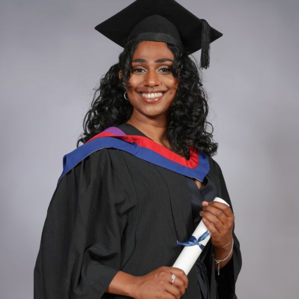 Usha graduates from the University of the Built Environment